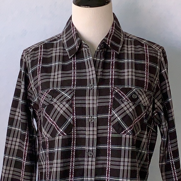 Eddie Bauer Plaid Button Down Long Sleeve Shirt - Picture 2 of 12